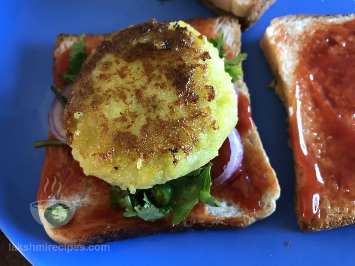 Aloo Tikki Sandwich Recipe How To Make Aloo Tikki Sandwich