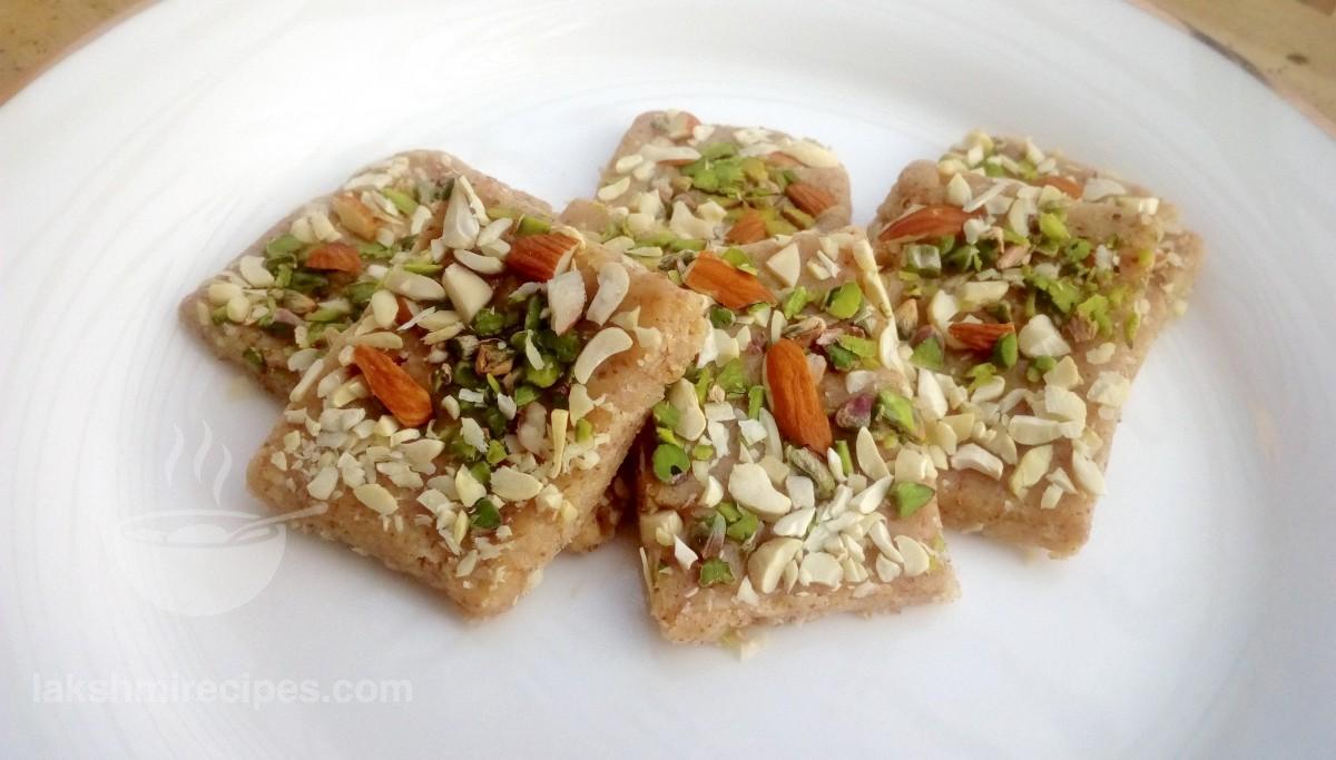 Almonds Barfi or Badaam Barfi