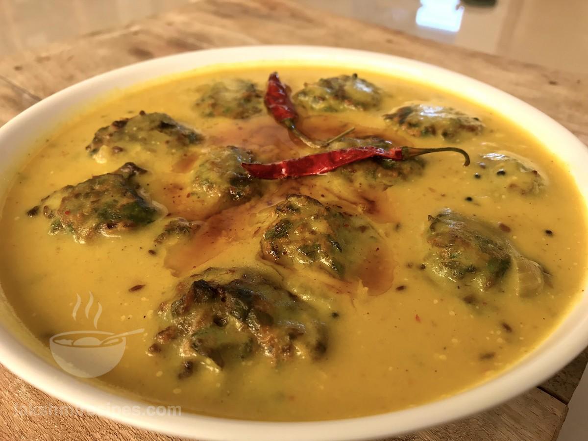 Paalak Kadhi Pakoda Recipe How To Make Paalak Kadhi Recipe