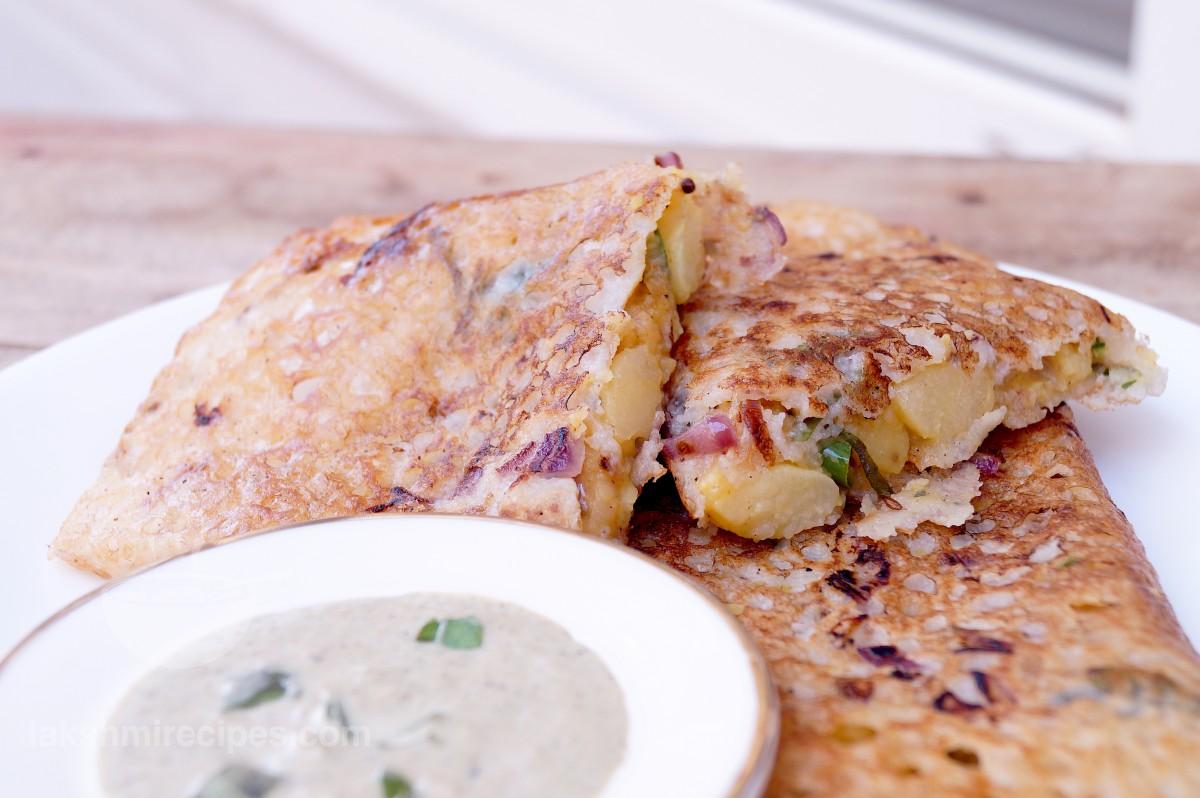 Rawa Dosa or Rawa Masala Dosa or Rava Dosa or Rava Masala Dosa